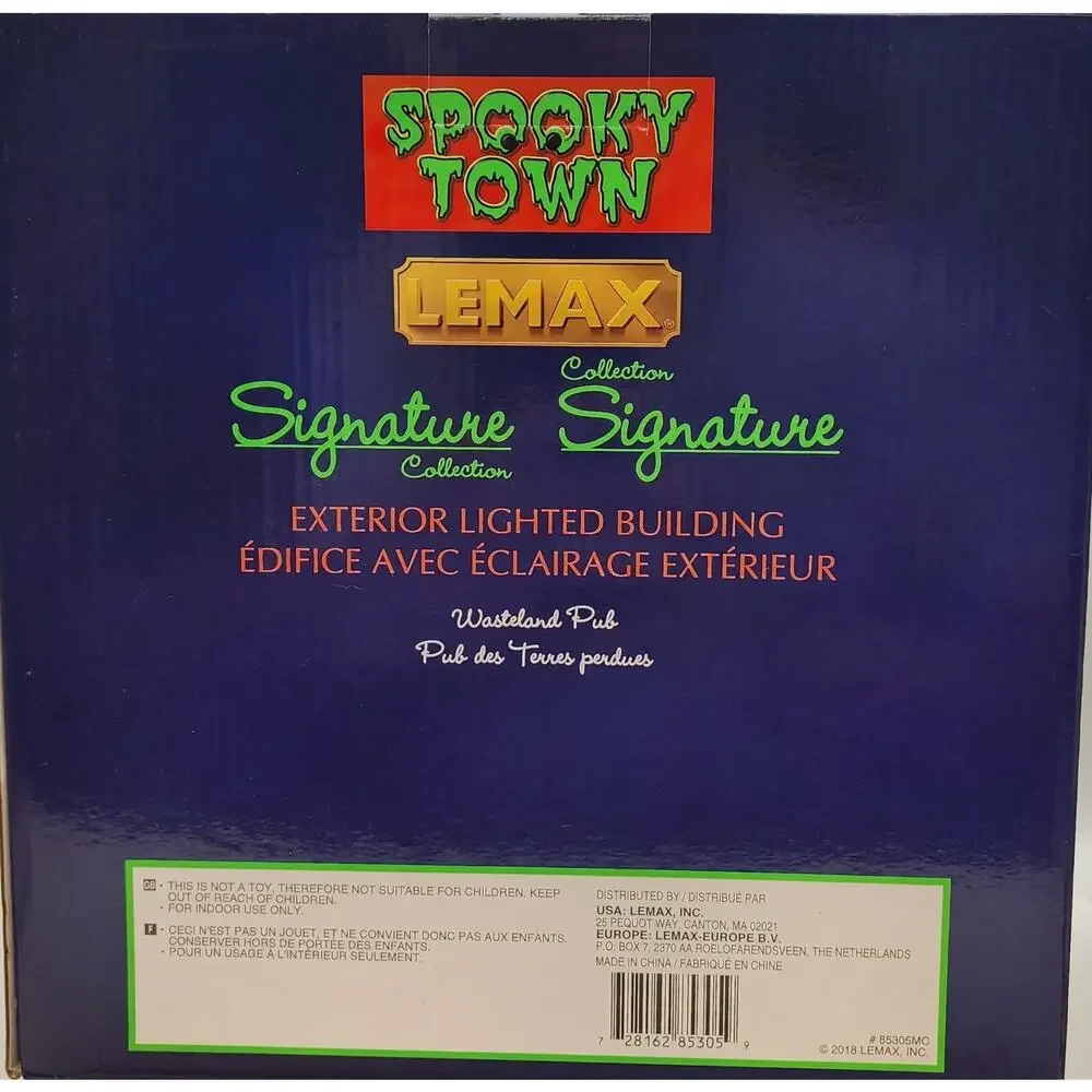 Lemax 2018 Spooky Town WASTELAND PUB #85305 NRFB Lighted Building w/ Sound *